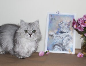 Портрет кота в авторской раме фото 4